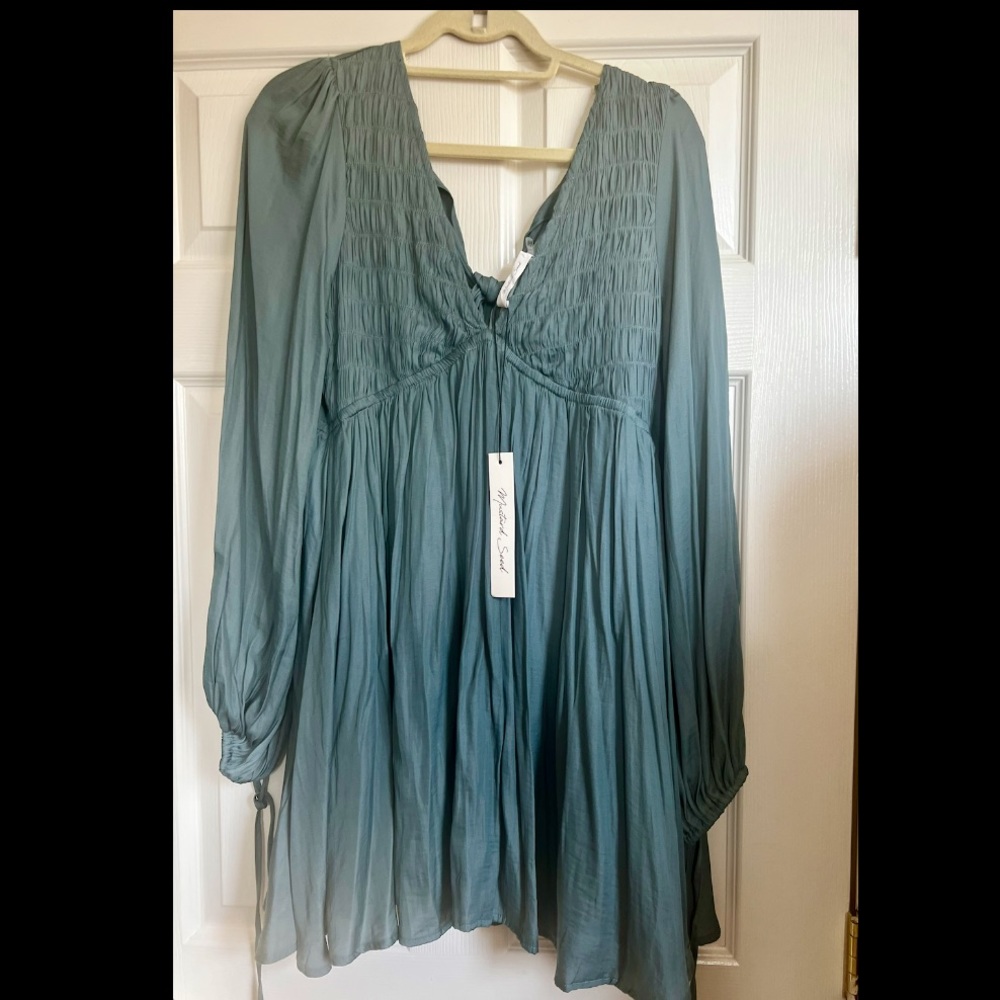 Beautiful Sage Mustard Seed Babydoll Dress • 🌸